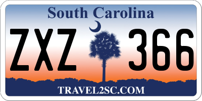 SC license plate ZXZ366