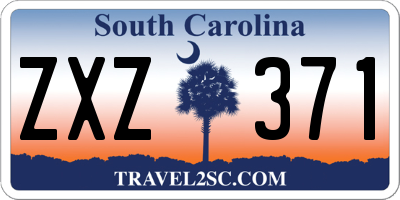 SC license plate ZXZ371