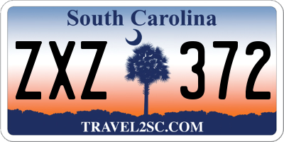 SC license plate ZXZ372