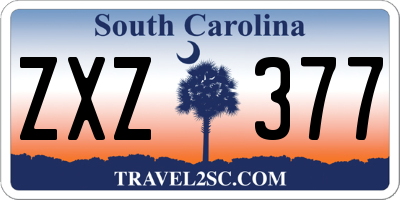 SC license plate ZXZ377