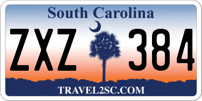 SC license plate ZXZ384