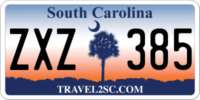SC license plate ZXZ385