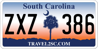 SC license plate ZXZ386