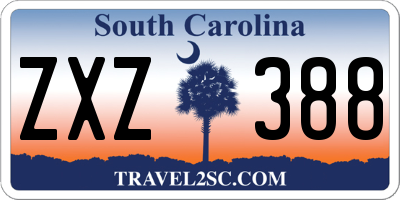SC license plate ZXZ388