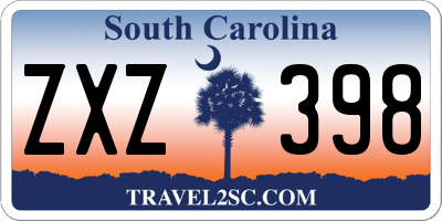 SC license plate ZXZ398