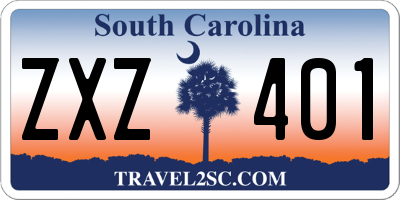 SC license plate ZXZ401