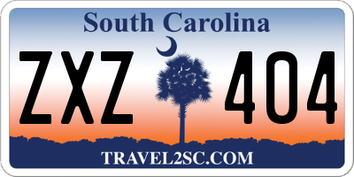SC license plate ZXZ404