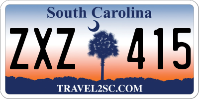 SC license plate ZXZ415