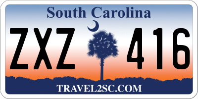 SC license plate ZXZ416
