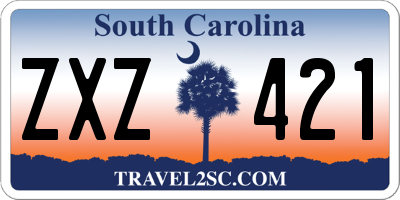 SC license plate ZXZ421