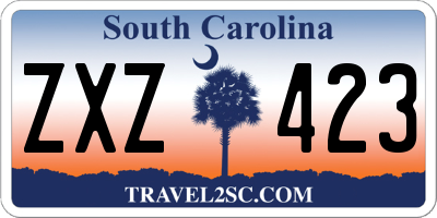 SC license plate ZXZ423