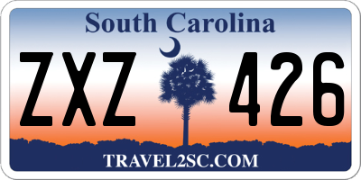 SC license plate ZXZ426