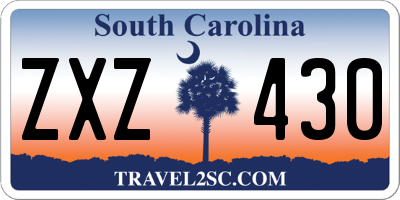 SC license plate ZXZ430