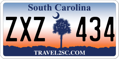 SC license plate ZXZ434