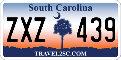 SC license plate ZXZ439