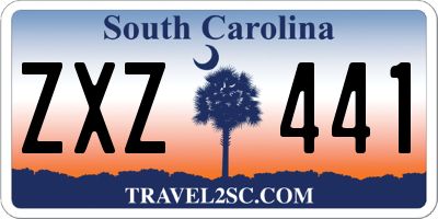 SC license plate ZXZ441
