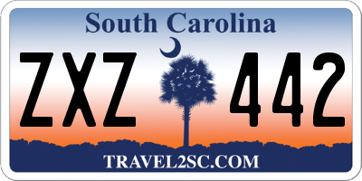 SC license plate ZXZ442