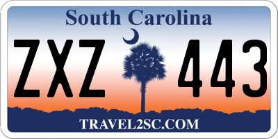 SC license plate ZXZ443