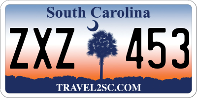 SC license plate ZXZ453