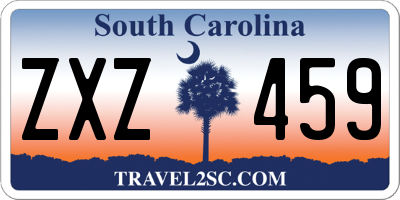 SC license plate ZXZ459