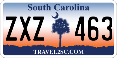 SC license plate ZXZ463