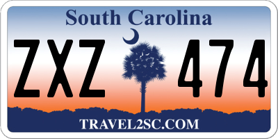 SC license plate ZXZ474