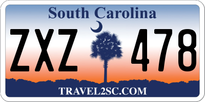 SC license plate ZXZ478