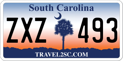 SC license plate ZXZ493