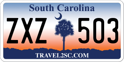 SC license plate ZXZ503