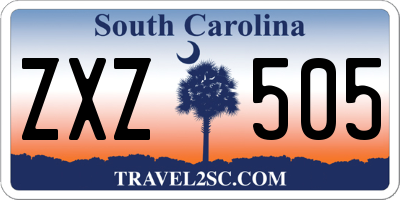 SC license plate ZXZ505
