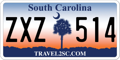 SC license plate ZXZ514