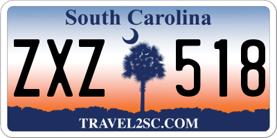 SC license plate ZXZ518