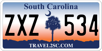 SC license plate ZXZ534