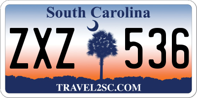 SC license plate ZXZ536
