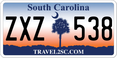 SC license plate ZXZ538