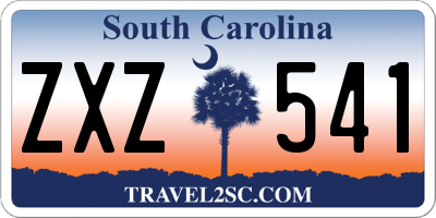 SC license plate ZXZ541