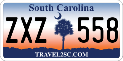 SC license plate ZXZ558