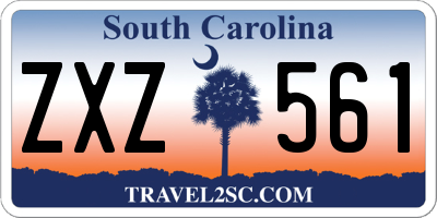 SC license plate ZXZ561