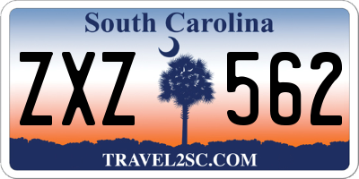 SC license plate ZXZ562