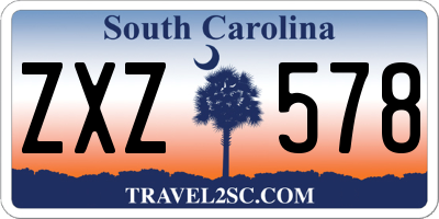 SC license plate ZXZ578