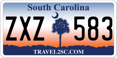 SC license plate ZXZ583
