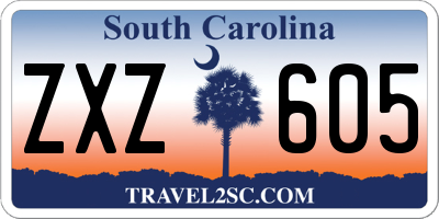 SC license plate ZXZ605