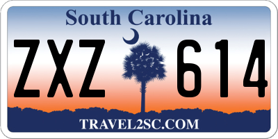 SC license plate ZXZ614