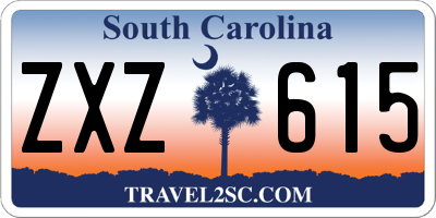 SC license plate ZXZ615
