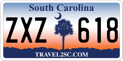 SC license plate ZXZ618