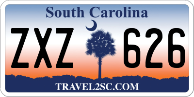 SC license plate ZXZ626