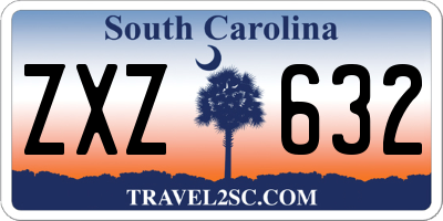 SC license plate ZXZ632