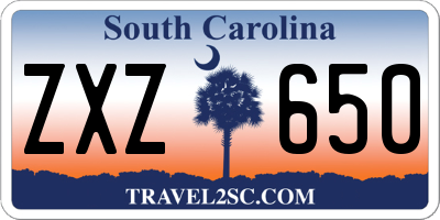 SC license plate ZXZ650