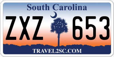 SC license plate ZXZ653