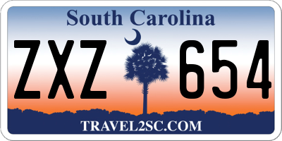 SC license plate ZXZ654